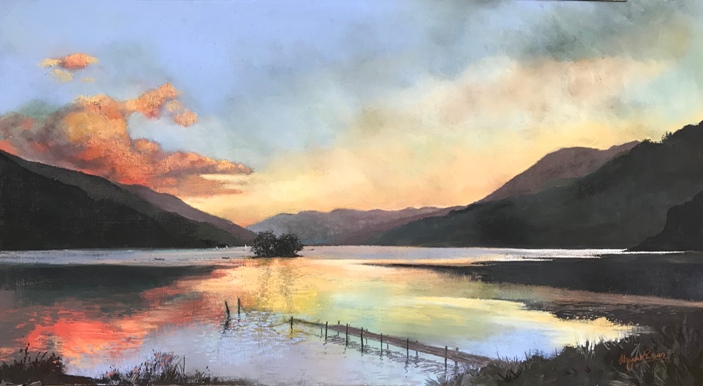 'A Still Summer Night, Loch Earn' by artist Margaret Evans